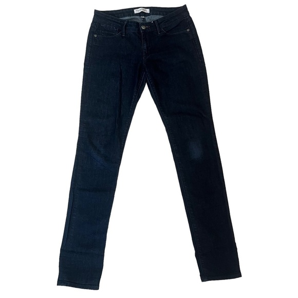 Habitual - Dark Blue Wash Mid Rise Skinny Jeans Size 27 EUC - Picture 2 of 9